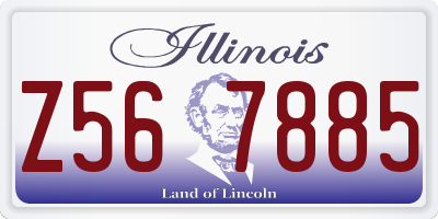 IL license plate Z567885