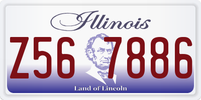 IL license plate Z567886