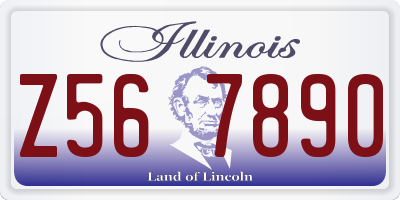 IL license plate Z567890