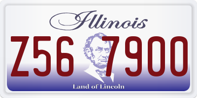 IL license plate Z567900