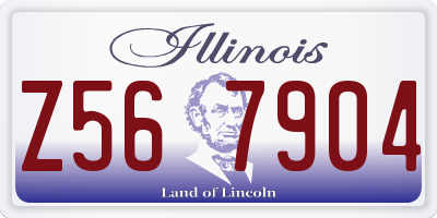 IL license plate Z567904