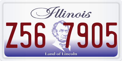 IL license plate Z567905