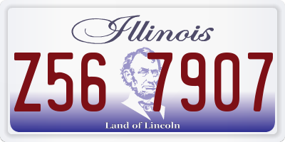 IL license plate Z567907