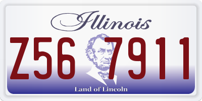 IL license plate Z567911