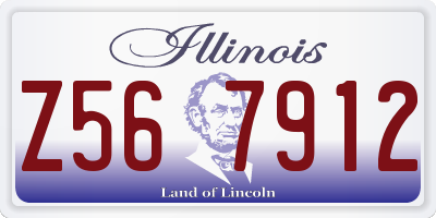 IL license plate Z567912