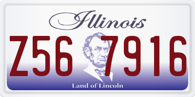 IL license plate Z567916