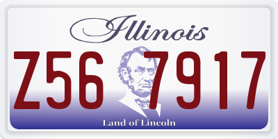 IL license plate Z567917