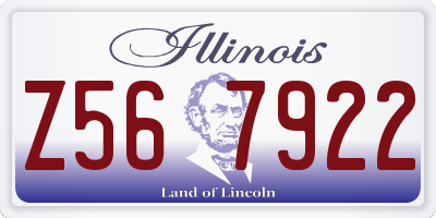 IL license plate Z567922