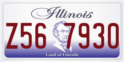 IL license plate Z567930