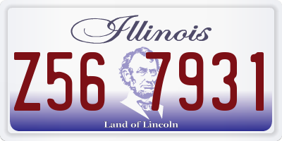 IL license plate Z567931