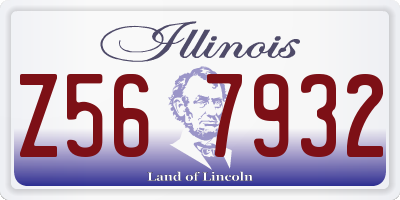 IL license plate Z567932