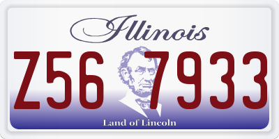 IL license plate Z567933