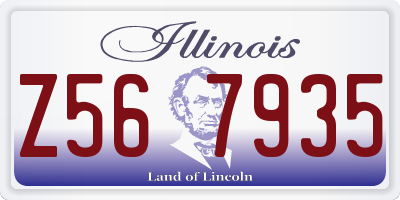 IL license plate Z567935
