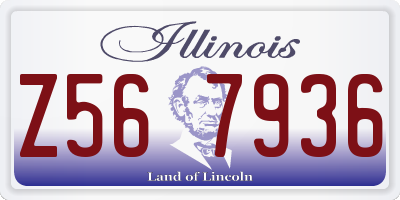 IL license plate Z567936