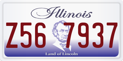 IL license plate Z567937