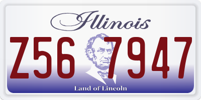 IL license plate Z567947