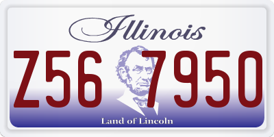 IL license plate Z567950