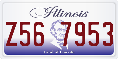 IL license plate Z567953