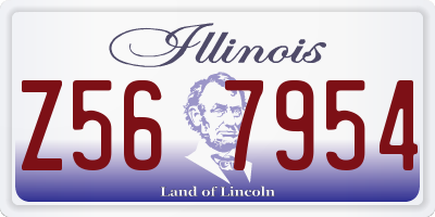 IL license plate Z567954