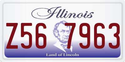 IL license plate Z567963