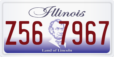IL license plate Z567967
