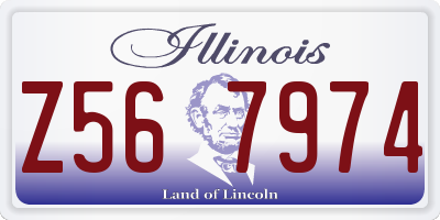 IL license plate Z567974