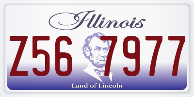 IL license plate Z567977