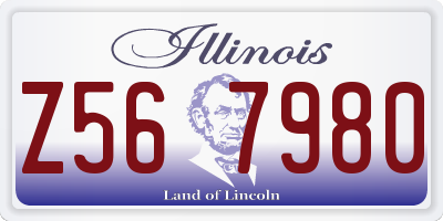 IL license plate Z567980