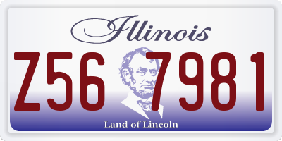 IL license plate Z567981