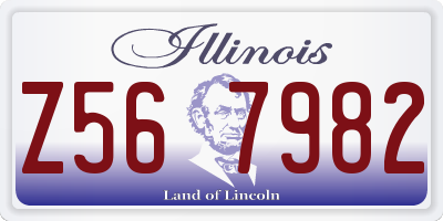 IL license plate Z567982