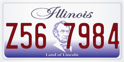 IL license plate Z567984