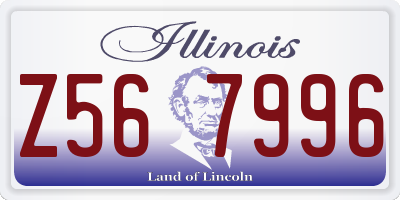 IL license plate Z567996
