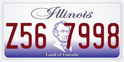 IL license plate Z567998