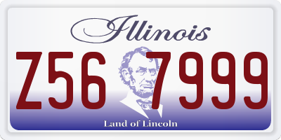 IL license plate Z567999