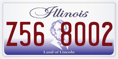 IL license plate Z568002