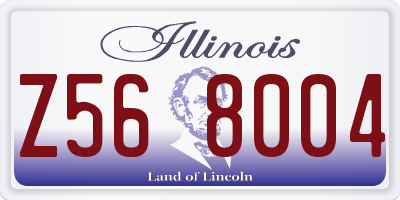 IL license plate Z568004