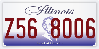 IL license plate Z568006