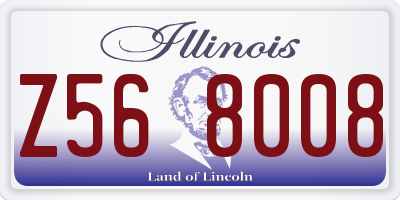 IL license plate Z568008