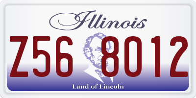 IL license plate Z568012