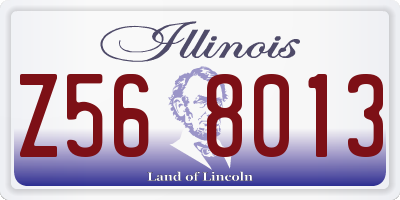 IL license plate Z568013