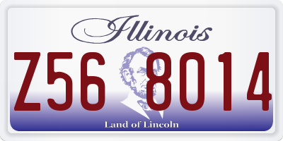 IL license plate Z568014