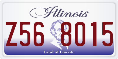 IL license plate Z568015