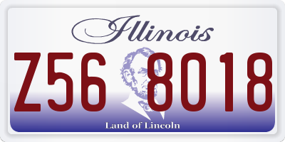 IL license plate Z568018