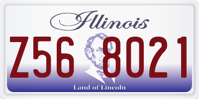 IL license plate Z568021