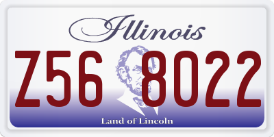 IL license plate Z568022