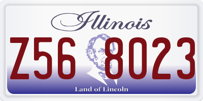 IL license plate Z568023