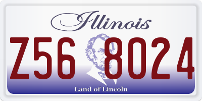 IL license plate Z568024