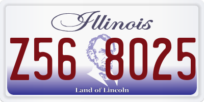 IL license plate Z568025