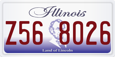 IL license plate Z568026