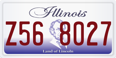 IL license plate Z568027